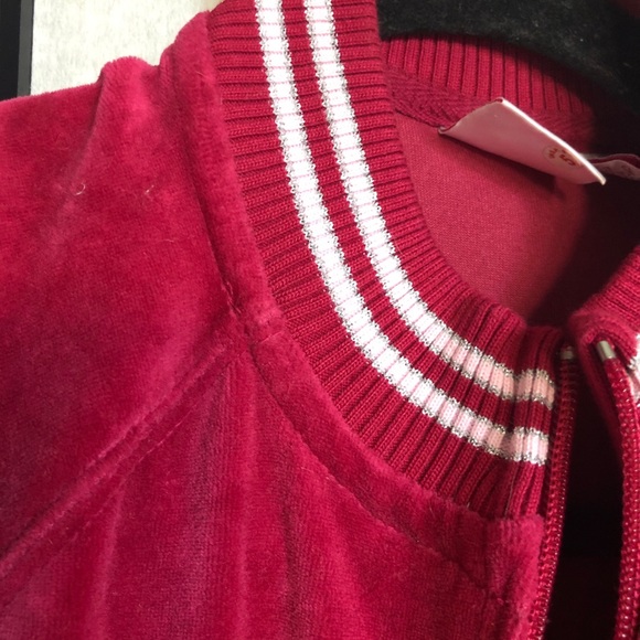 Magenta velour track jacket - Picture 3 of 5